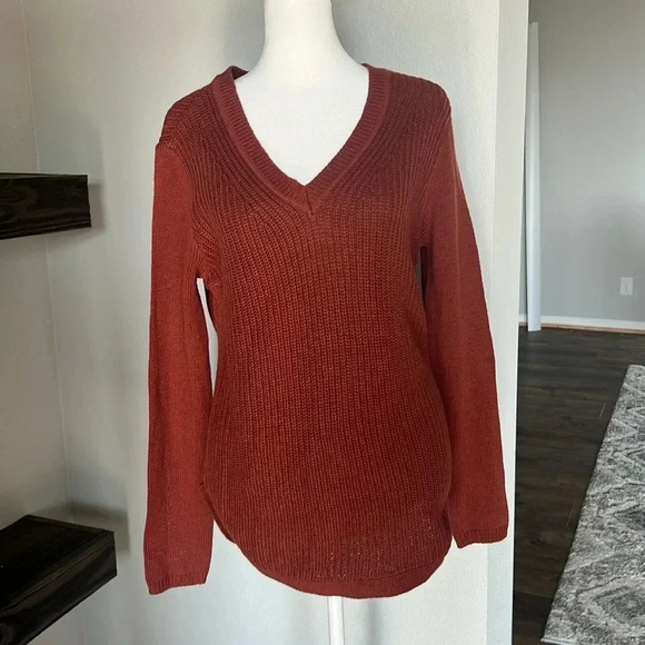 NWOT RD Style Knit Womens Sweater Rust Color Size XS - Picture 14 of 14